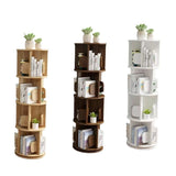 Contemporary Solid Wood Rotating Round Shelf — 2, 3, or 4-Tier for Living Room