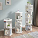 Contemporary Solid Wood Rotating Round Shelf — 2, 3, or 4-Tier for Living Room