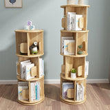 Contemporary Solid Wood Rotating Round Shelf — 2, 3, or 4-Tier for Living Room