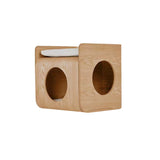 Traditional Chinese Oak Cat Bed with Rounded-Square, Multi-Layer Platform and Half-Storage for the Bedroom