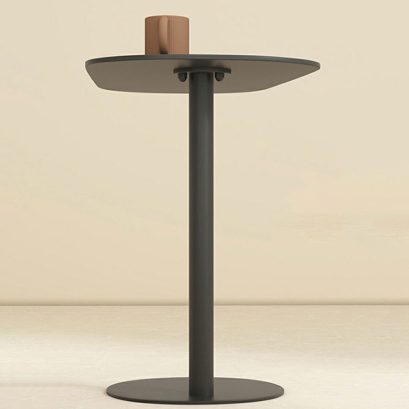 Sleek Modern Minimalist Oval Iron End Table, 1-Tier Living Room Accent