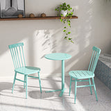 Modern Minimalist V-Shaped Iron End Table with Round Top for Living Room