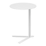 Modern Minimalist V-Shaped Iron End Table with Round Top for Living Room