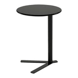 Modern Minimalist V-Shaped Iron End Table with Round Top for Living Room
