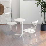 Modern Minimalist V-Shaped Iron End Table with Round Top for Living Room