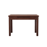 Sleek Modern Minimalist Solid Wood Rectangular Desk with Half-Drawer for Home Office