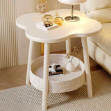 Modern Clouds Round 2-Tier Side Table for Living Room – Sleek Contemporary Accent