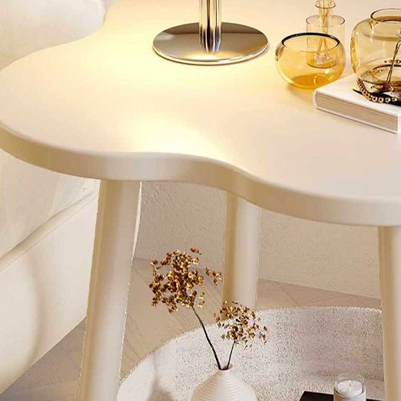 Modern Clouds Round 2-Tier Side Table for Living Room – Sleek Contemporary Accent