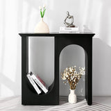 Traditional French-Style MDF Double-Arch Entryway Cabinet for Elegant Hallways