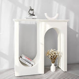 Traditional French-Style MDF Double-Arch Entryway Cabinet for Elegant Hallways