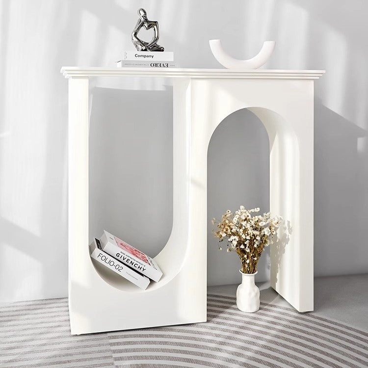 Traditional French-Style MDF Double-Arch Entryway Cabinet for Elegant Hallways