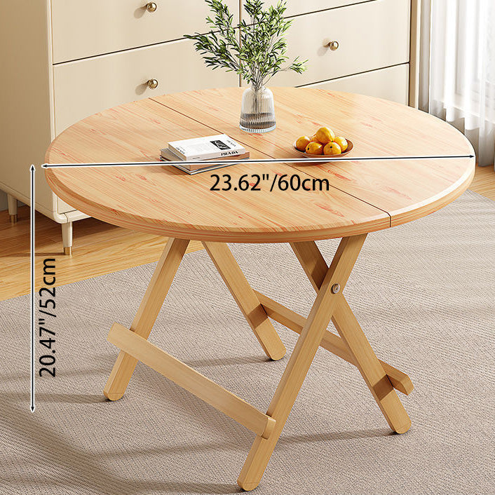 Modern Round MDF & Steel Foldable Dining Table — Space-Saving, Stylish Addition for the Dining Room