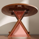 Modern Round MDF & Steel Foldable Dining Table — Space-Saving, Stylish Addition for the Dining Room