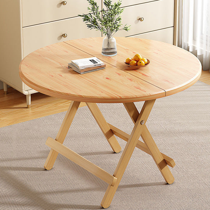 Modern Round MDF & Steel Foldable Dining Table — Space-Saving, Stylish Addition for the Dining Room