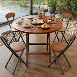 Modern Round MDF & Steel Foldable Dining Table — Space-Saving, Stylish Addition for the Dining Room