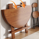 Modern Round MDF & Steel Foldable Dining Table — Space-Saving, Stylish Addition for the Dining Room