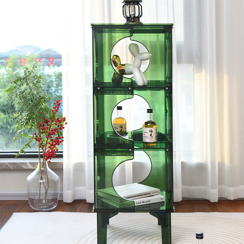 Contemporary Scandinavian PC Sideboard – Storage Rack & Display Stand with 2/3/4-Shelf Configurations for Living Room