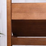 Traditional Farmhouse Wooden Floor-Standing 3-4 Tier Storage Shelves with Wheels – Snack Display Rack for Living Room
