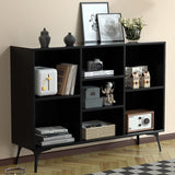 Nordic Contemporary Solid Wood Rectangular Sideboard – 5- or 7-Cabinet Multi-Functional Storage & Display Rack for Living Room