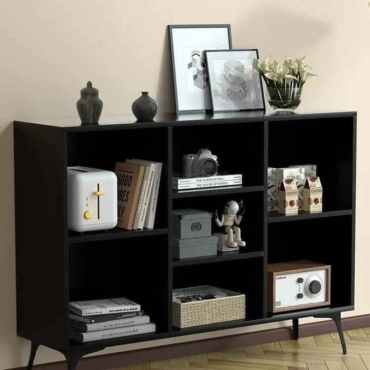 Nordic Contemporary Solid Wood Rectangular Sideboard – 5- or 7-Cabinet Multi-Functional Storage & Display Rack for Living Room