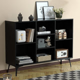 Nordic Contemporary Solid Wood Rectangular Sideboard – 5- or 7-Cabinet Multi-Functional Storage & Display Rack for Living Room
