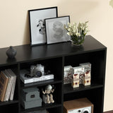 Nordic Contemporary Solid Wood Rectangular Sideboard – 5- or 7-Cabinet Multi-Functional Storage & Display Rack for Living Room