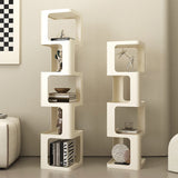 Sleek Contemporary Scandinavian Iron Square Bookshelves - 3/4/5-Tier Standing Shelves for Home Office