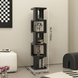 Sleek Contemporary Scandinavian Iron Square Bookshelves - 3/4/5-Tier Standing Shelves for Home Office