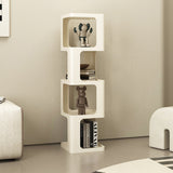 Sleek Contemporary Scandinavian Iron Square Bookshelves - 3/4/5-Tier Standing Shelves for Home Office
