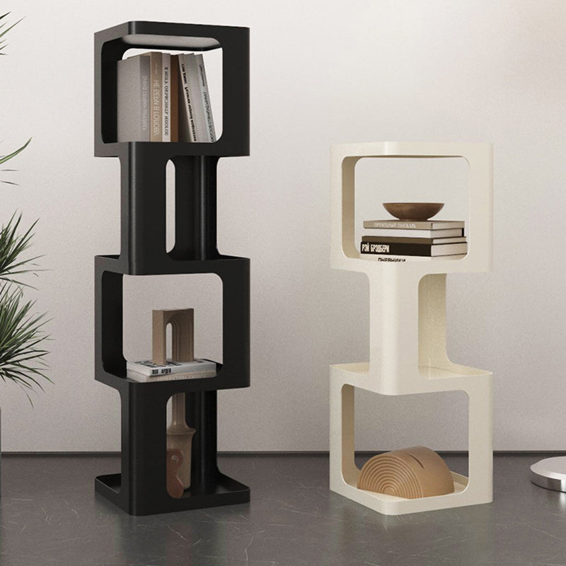 Sleek Contemporary Scandinavian Iron Square Bookshelves - 3/4/5-Tier Standing Shelves for Home Office
