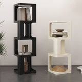 Sleek Contemporary Scandinavian Iron Square Bookshelves - 3/4/5-Tier Standing Shelves for Home Office