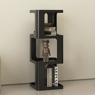 Sleek Contemporary Scandinavian Iron Square Bookshelves - 3/4/5-Tier Standing Shelves for Home Office