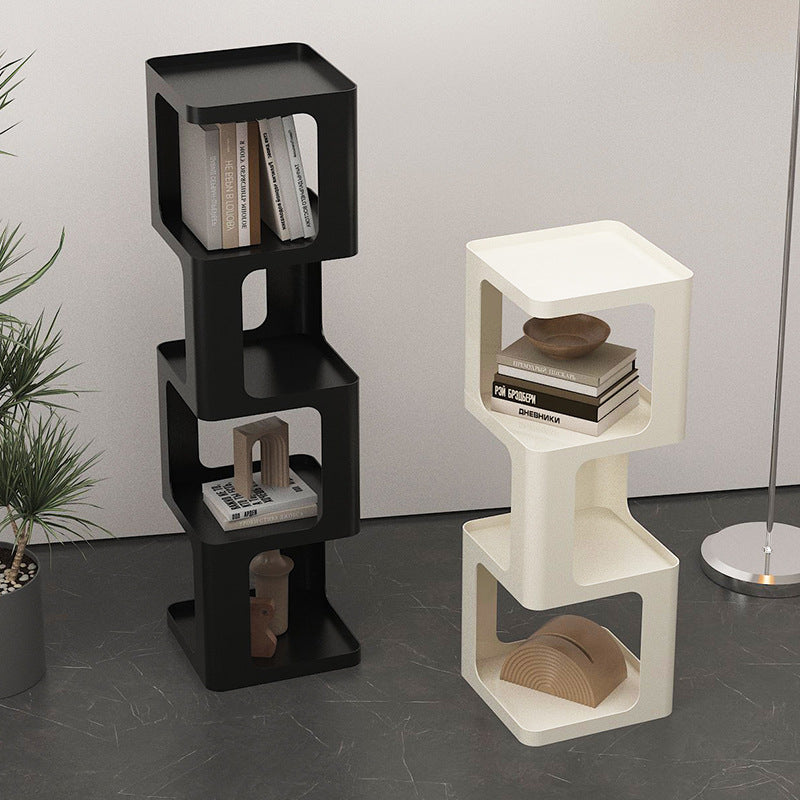 Sleek Contemporary Scandinavian Iron Square Bookshelves - 3/4/5-Tier Standing Shelves for Home Office