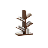 Tree-Shaped Solid Wood Bookshelves – Contemporary Retro Design, 5/8/10-Tier Floor-Standing Shelves for Home Office