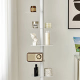 Mid-Century Modern Carbon Steel Spiral Bookshelf - 9-Tier Corner Display Rack for Home & Office