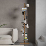 Mid-Century Modern Carbon Steel Spiral Bookshelf - 9-Tier Corner Display Rack for Home & Office