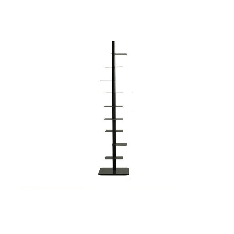 Mid-Century Modern Carbon Steel Spiral Bookshelf - 9-Tier Corner Display Rack for Home & Office
