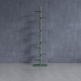 Mid-Century Modern Carbon Steel Spiral Bookshelf - 9-Tier Corner Display Rack for Home & Office