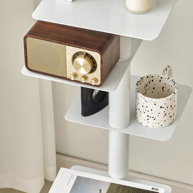 Mid-Century Modern Carbon Steel Spiral Bookshelf - 9-Tier Corner Display Rack for Home & Office