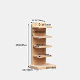 Traditional Japanese Rubberwood Corner Bookshelves — 5- or 9-Tier Standing Shelves for Study