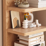 Traditional Japanese Rubberwood Corner Bookshelves — 5- or 9-Tier Standing Shelves for Study