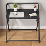 Modern Minimalist Foldable Rectangular Carbon Steel Desk for Home Office – Space-Saving & Sturdy