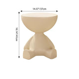 Contemporary Bear-Shaped Round Plastic Side Table for Living Room
