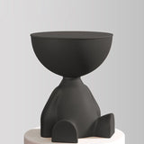 Contemporary Bear-Shaped Round Plastic Side Table for Living Room