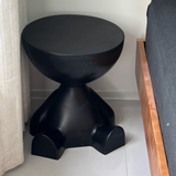 Contemporary Bear-Shaped Round Plastic Side Table for Living Room