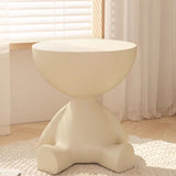 Contemporary Bear-Shaped Round Plastic Side Table for Living Room