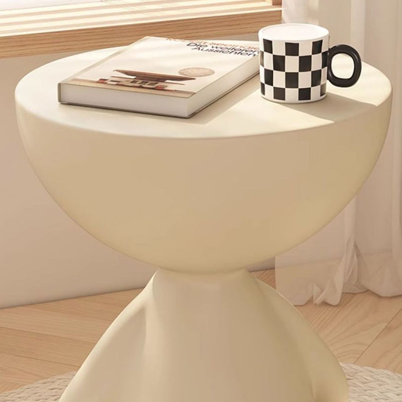 Contemporary Bear-Shaped Round Plastic Side Table for Living Room