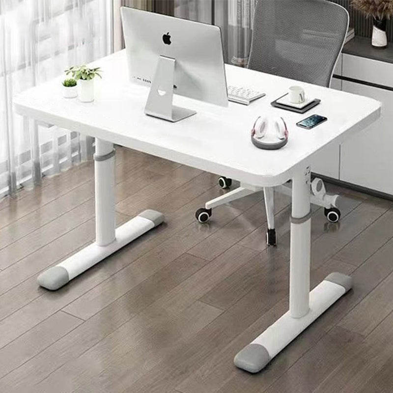 Sleek Modern Minimalist Rectangular Carbon Steel Plank Desk for Home Office