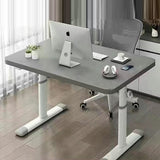 Sleek Modern Minimalist Rectangular Carbon Steel Plank Desk for Home Office