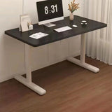 Sleek Modern Minimalist Rectangular Carbon Steel Plank Desk for Home Office